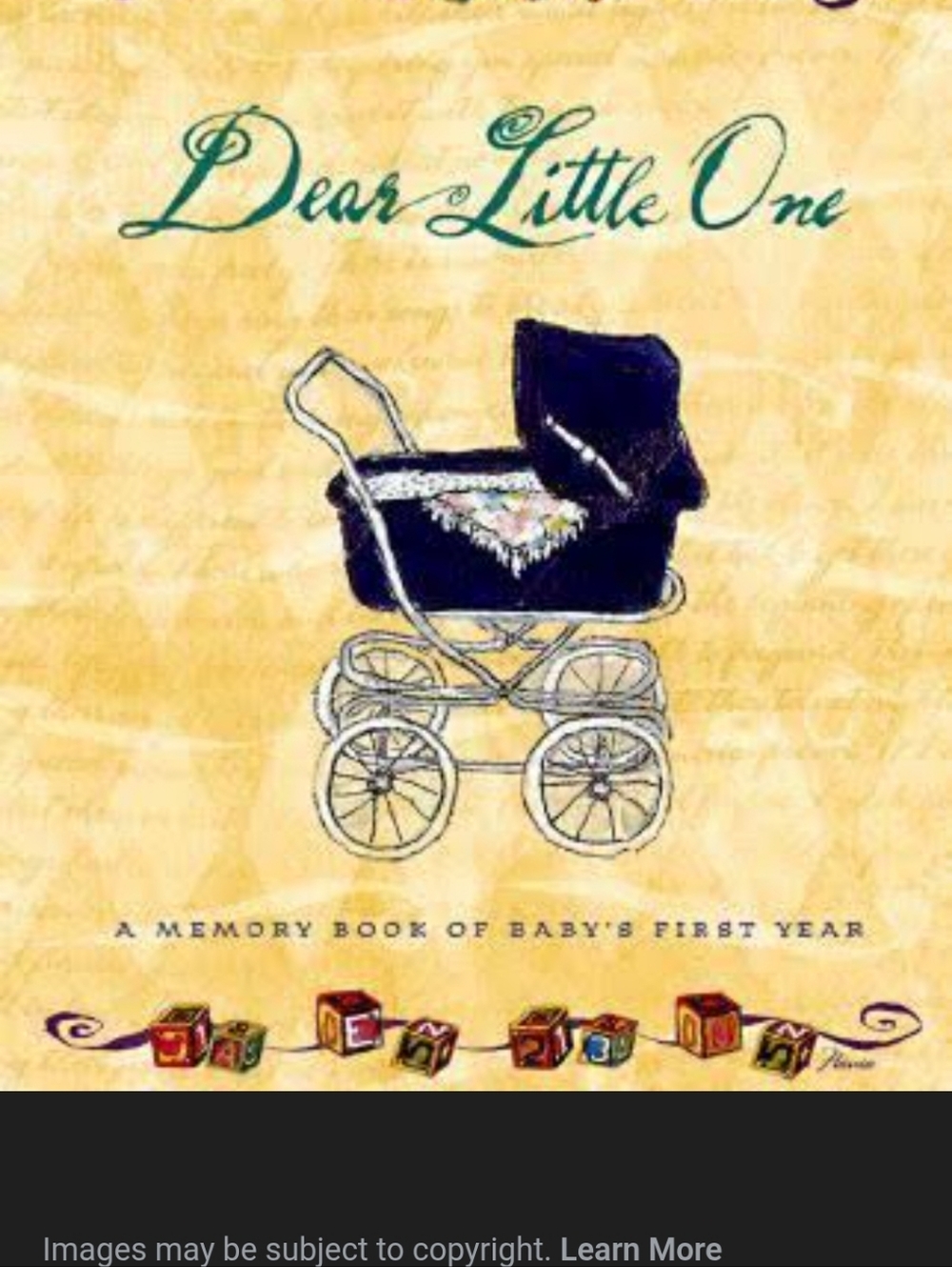 Dear Little One: A Memory Book of Baby's First Year-NWT